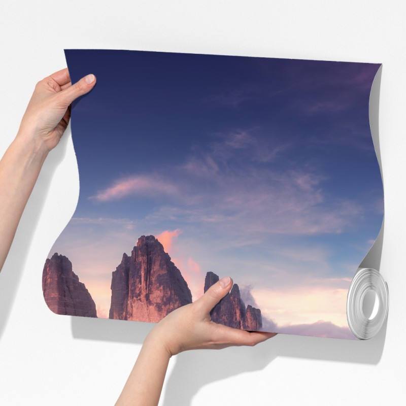 Fototapeta wschód słońca nad szczytami Dolomitów – Wallissimo® Fototapeta wschód słońca nad szczytami Dolomitów – Wallissimo®