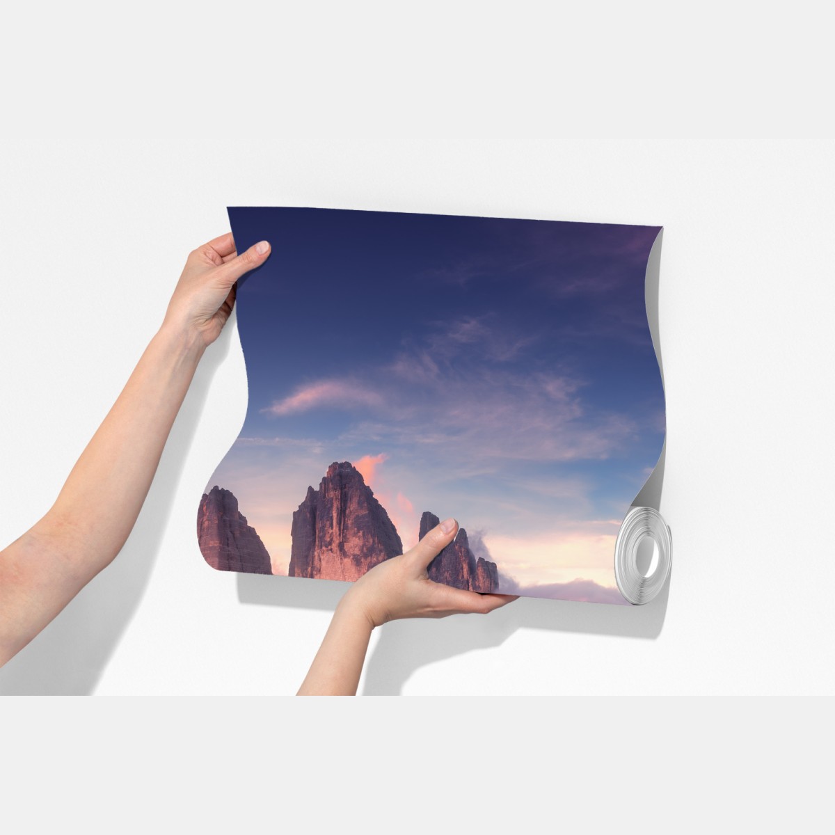 Fototapeta wschód słońca nad szczytami Dolomitów – Wallissimo® Fototapeta wschód słońca nad szczytami Dolomitów – Wallissimo®