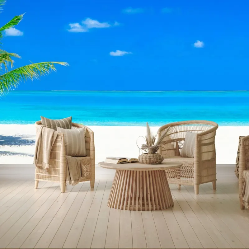 Fototapeta Malediwy tropikalna plaża raj – Wallissimo® Fototapeta Malediwy tropikalna plaża raj – Wallissimo®