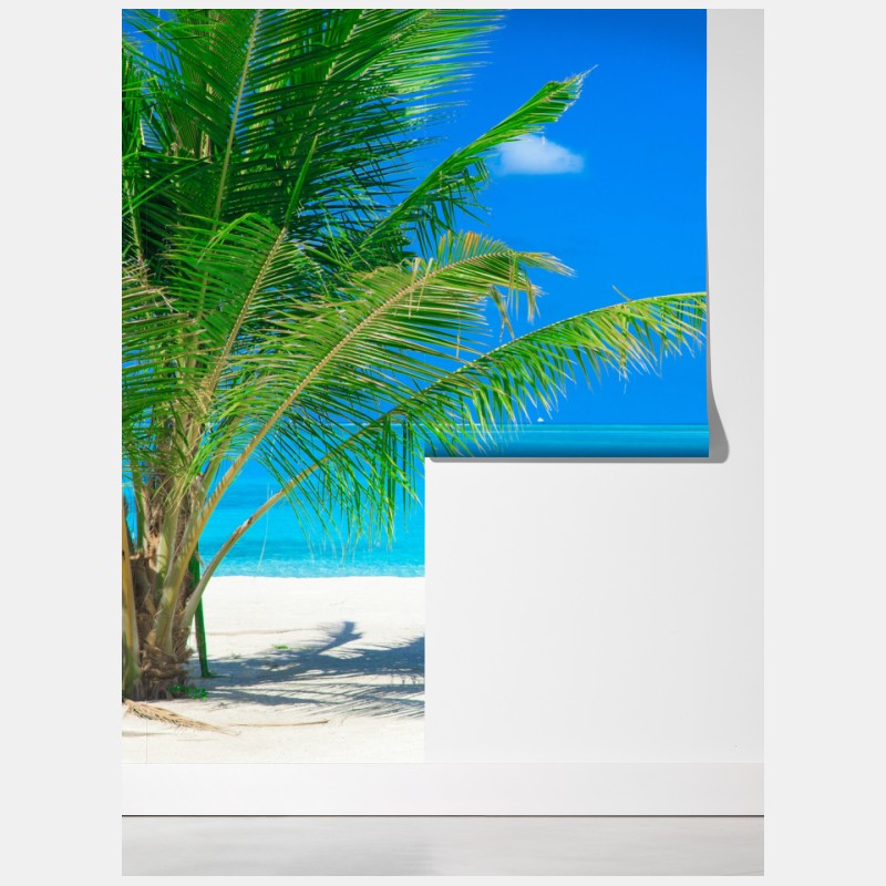 Fototapeta Malediwy tropikalna plaża raj – Wallissimo® Fototapeta Malediwy tropikalna plaża raj – Wallissimo®