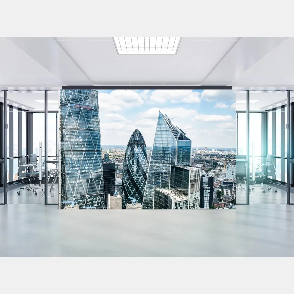 Fototapeta nowoczesna panorama Londynu ze szklanymi drapaczami chmur – Wallissimo® Fototapeta nowoczesna panorama Londynu ze szklanymi drapaczami chmur – Wallissimo®