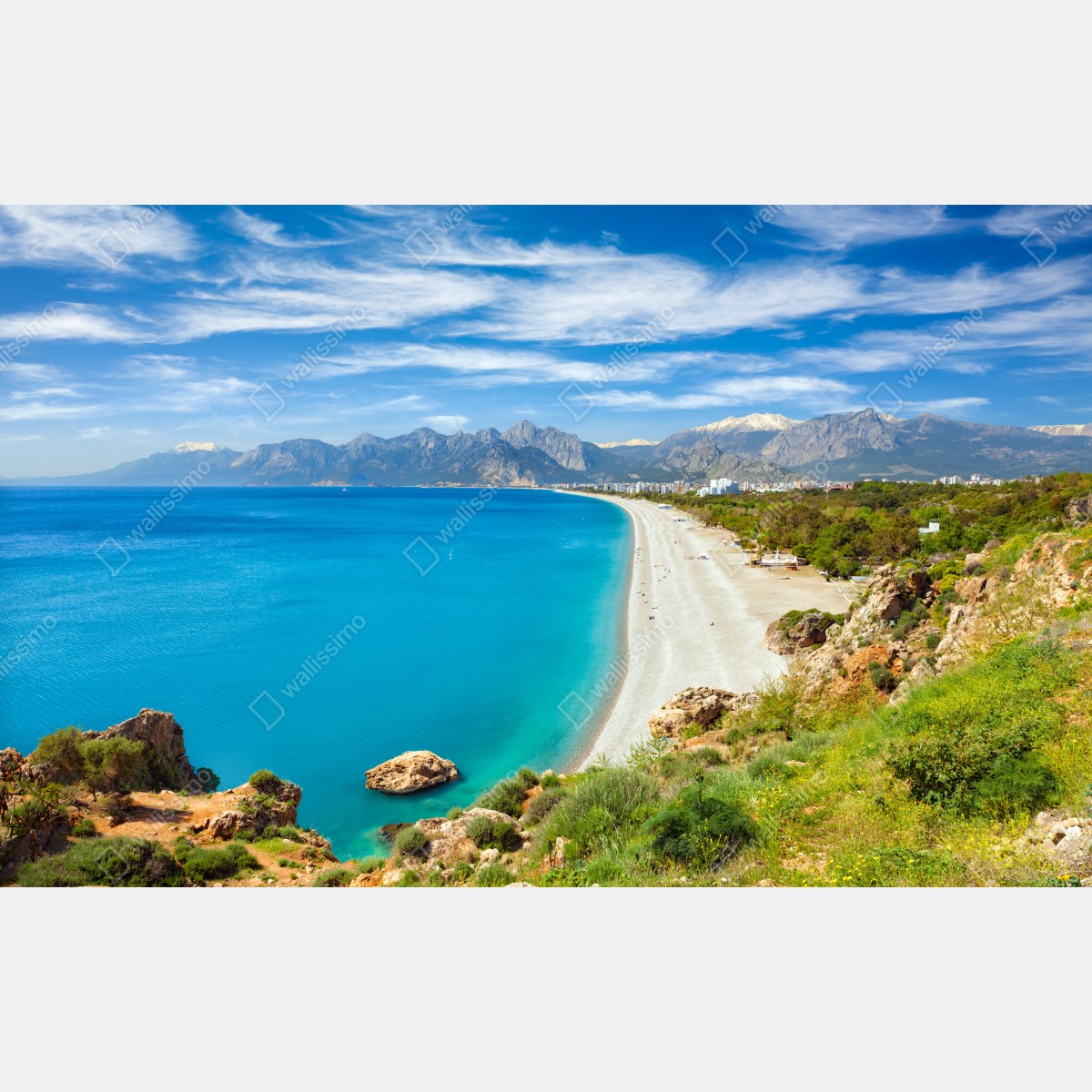 Fototapeta spokojna plaża Konyaalti, Antalya – Wallissimo® Fototapeta spokojna plaża Konyaalti, Antalya – Wallissimo®