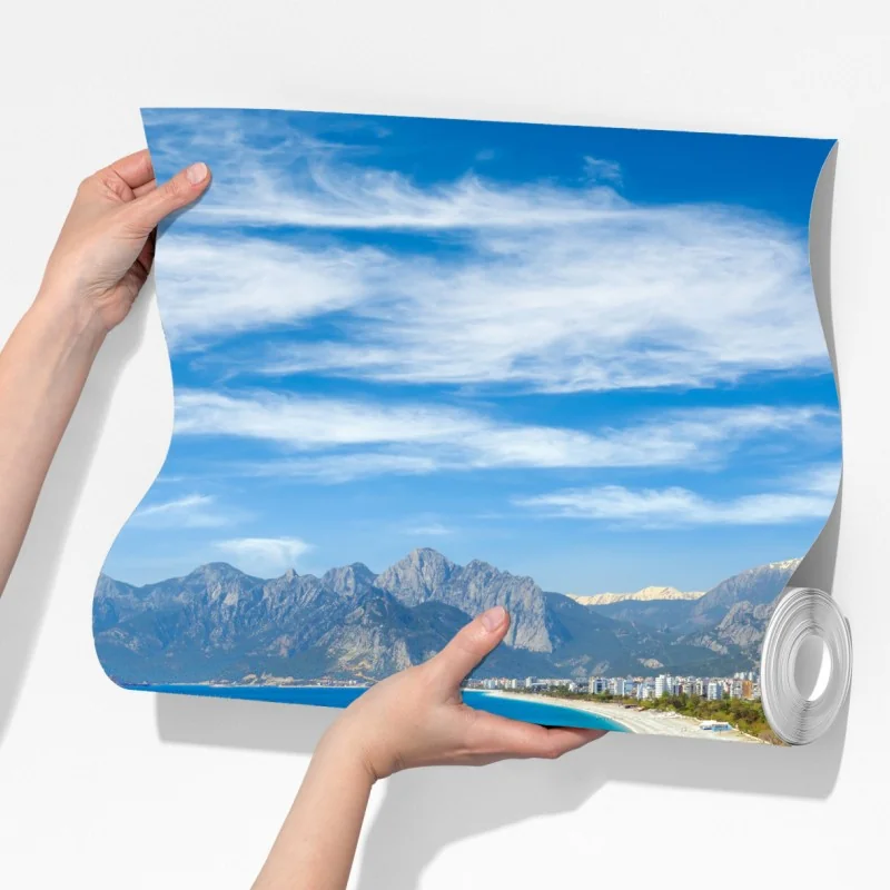 Fototapeta spokojna plaża Konyaalti, Antalya – Wallissimo® Fototapeta spokojna plaża Konyaalti, Antalya – Wallissimo®