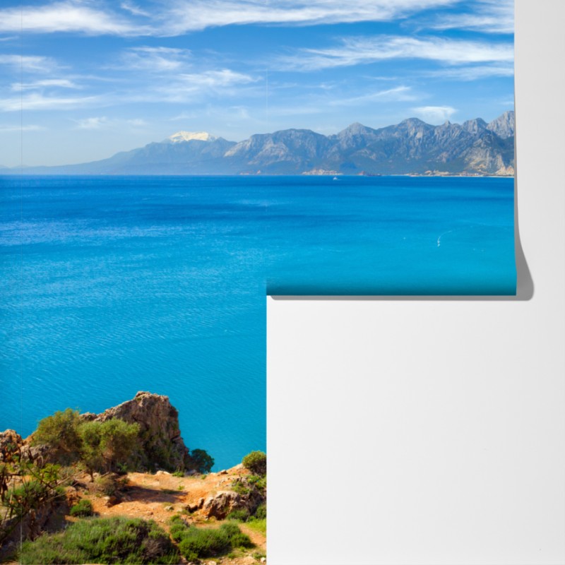 Fototapeta spokojna plaża Konyaalti, Antalya – Wallissimo® Fototapeta spokojna plaża Konyaalti, Antalya – Wallissimo®