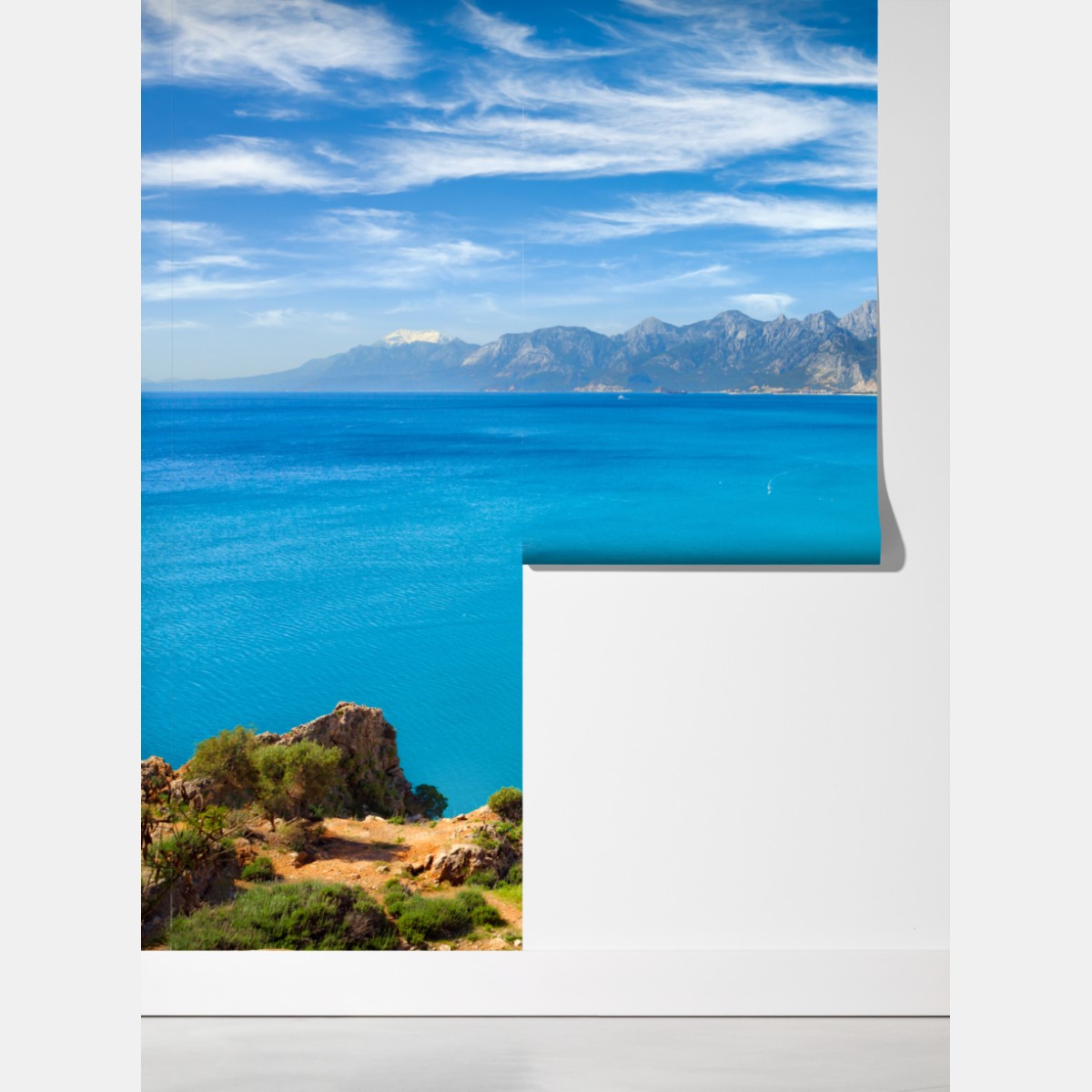 Fototapeta spokojna plaża Konyaalti, Antalya – Wallissimo® Fototapeta spokojna plaża Konyaalti, Antalya – Wallissimo®