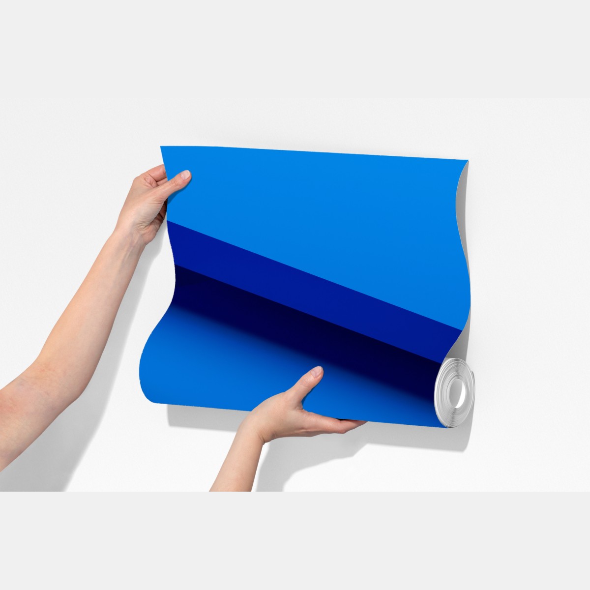 Fototapeta minimalna niebieska wstęga geometryczna – Wallissimo® Fototapeta minimalna niebieska wstęga geometryczna – Wallissimo®