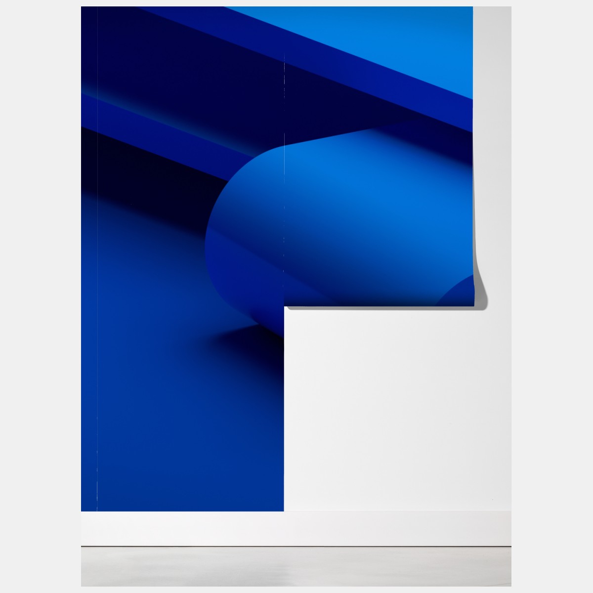 Fototapeta minimalna niebieska wstęga geometryczna – Wallissimo® Fototapeta minimalna niebieska wstęga geometryczna – Wallissimo®