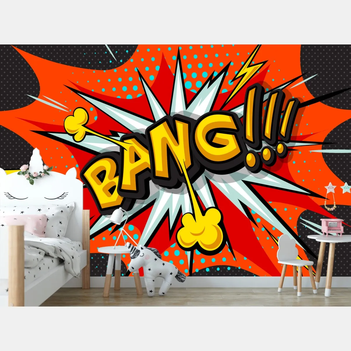 Fototapeta komiksowa eksplozja pop art – Wallissimo® Fototapeta komiksowa eksplozja pop art – Wallissimo®