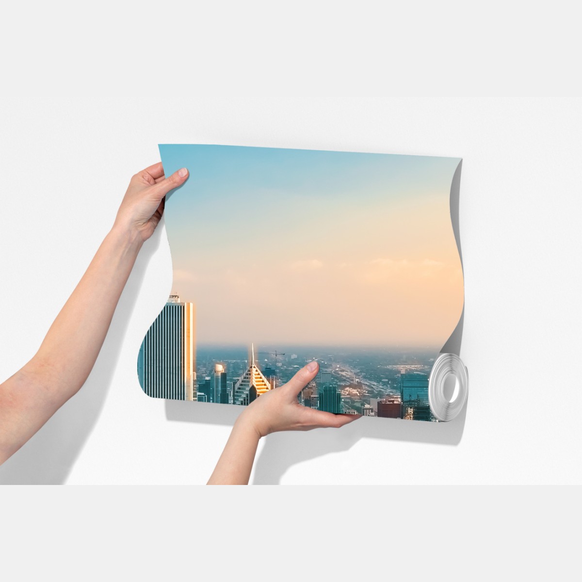 Fototapeta Chicago panorama miasta o zachodzie słońca – Wallissimo® Fototapeta Chicago panorama miasta o zachodzie słońca – Wallissimo®