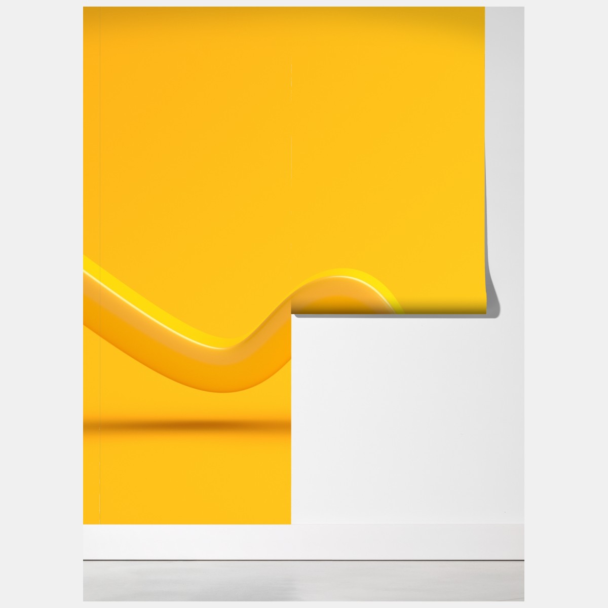 Fototapeta słoneczna żółta 3d krzywa abstrakcyjna – Wallissimo® Fototapeta słoneczna żółta 3d krzywa abstrakcyjna – Wallissimo®