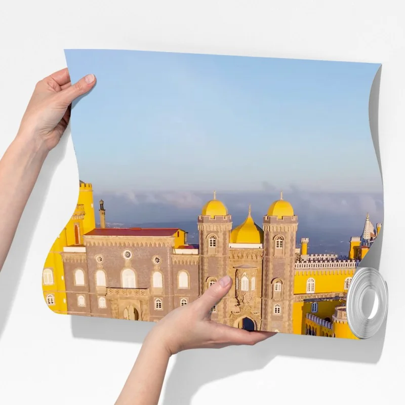 Fototapeta kolorowy pałac Pena w Sintrze – Wallissimo® Fototapeta kolorowy pałac Pena w Sintrze – Wallissimo®