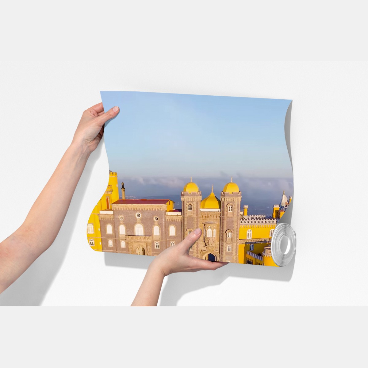 Fototapeta kolorowy pałac Pena w Sintrze – Wallissimo® Fototapeta kolorowy pałac Pena w Sintrze – Wallissimo®