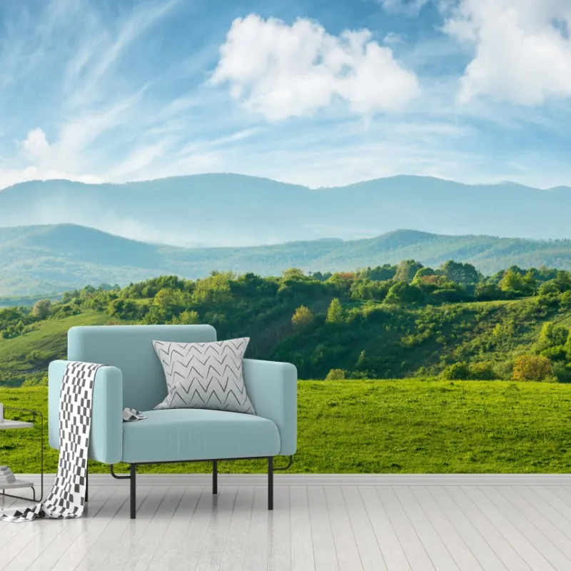 Fototapeta panorama wiosennych gór Rumunii – Wallissimo® Fototapeta panorama wiosennych gór Rumunii – Wallissimo®