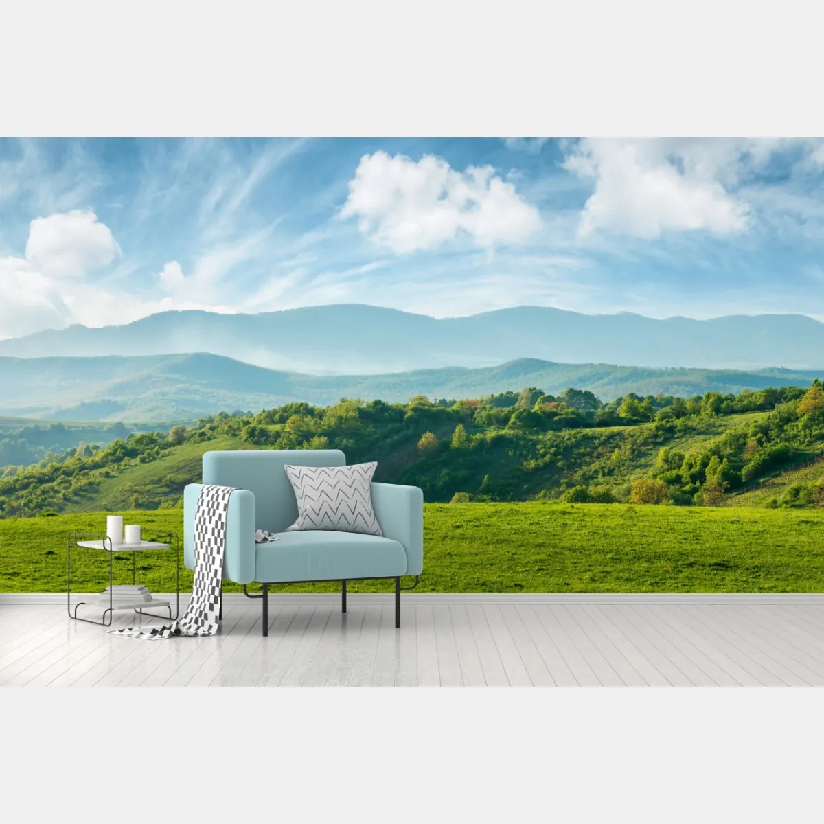 Fototapeta panorama wiosennych gór Rumunii – Wallissimo® Fototapeta panorama wiosennych gór Rumunii – Wallissimo®