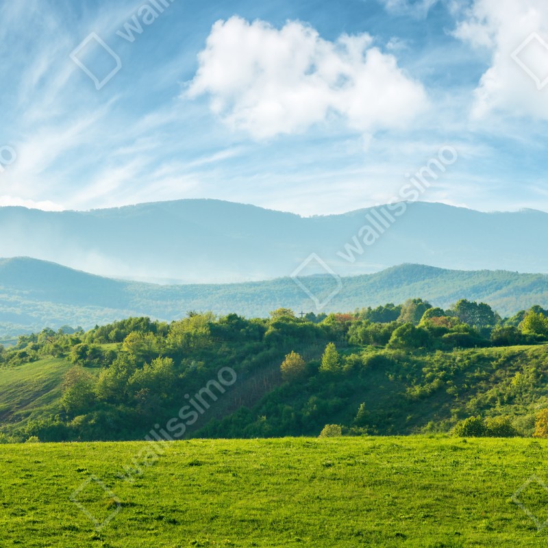 Fototapeta panorama wiosennych gór Rumunii – Wallissimo® Fototapeta panorama wiosennych gór Rumunii – Wallissimo®