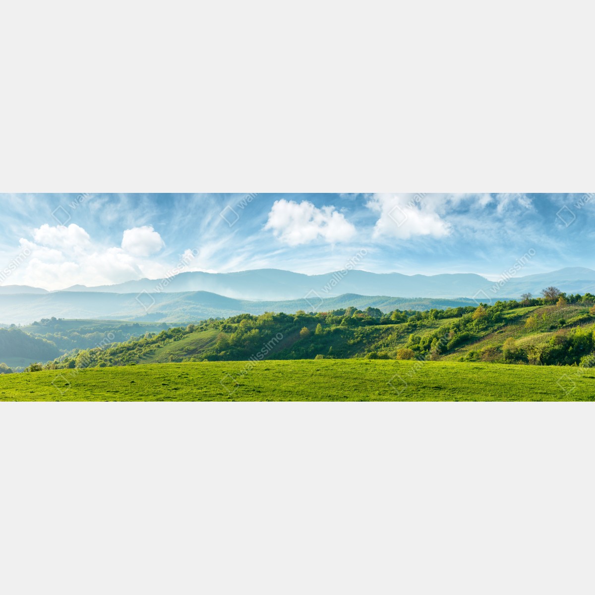 Fototapeta panorama wiosennych gór Rumunii – Wallissimo® Fototapeta panorama wiosennych gór Rumunii – Wallissimo®