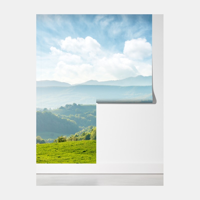 Fototapeta panorama wiosennych gór Rumunii – Wallissimo® Fototapeta panorama wiosennych gór Rumunii – Wallissimo®