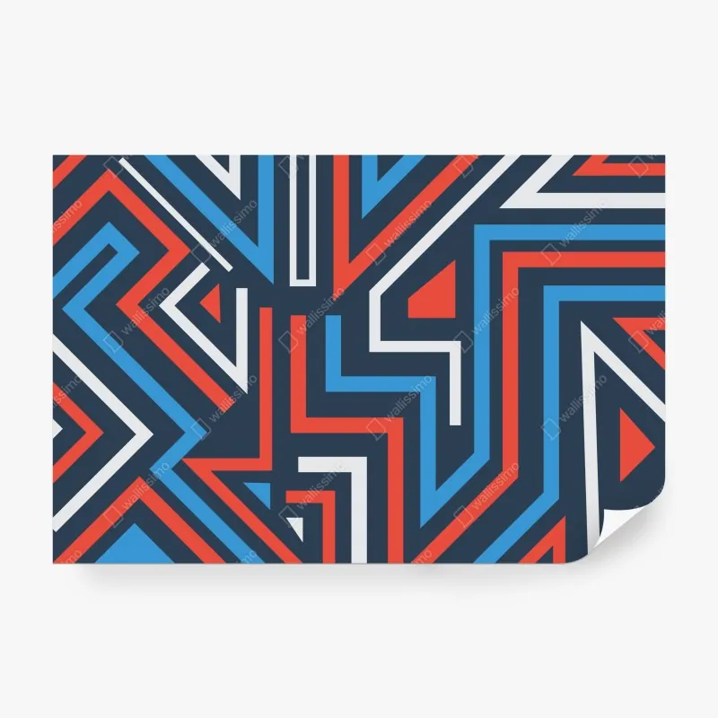 Wall mural bold geometric lines