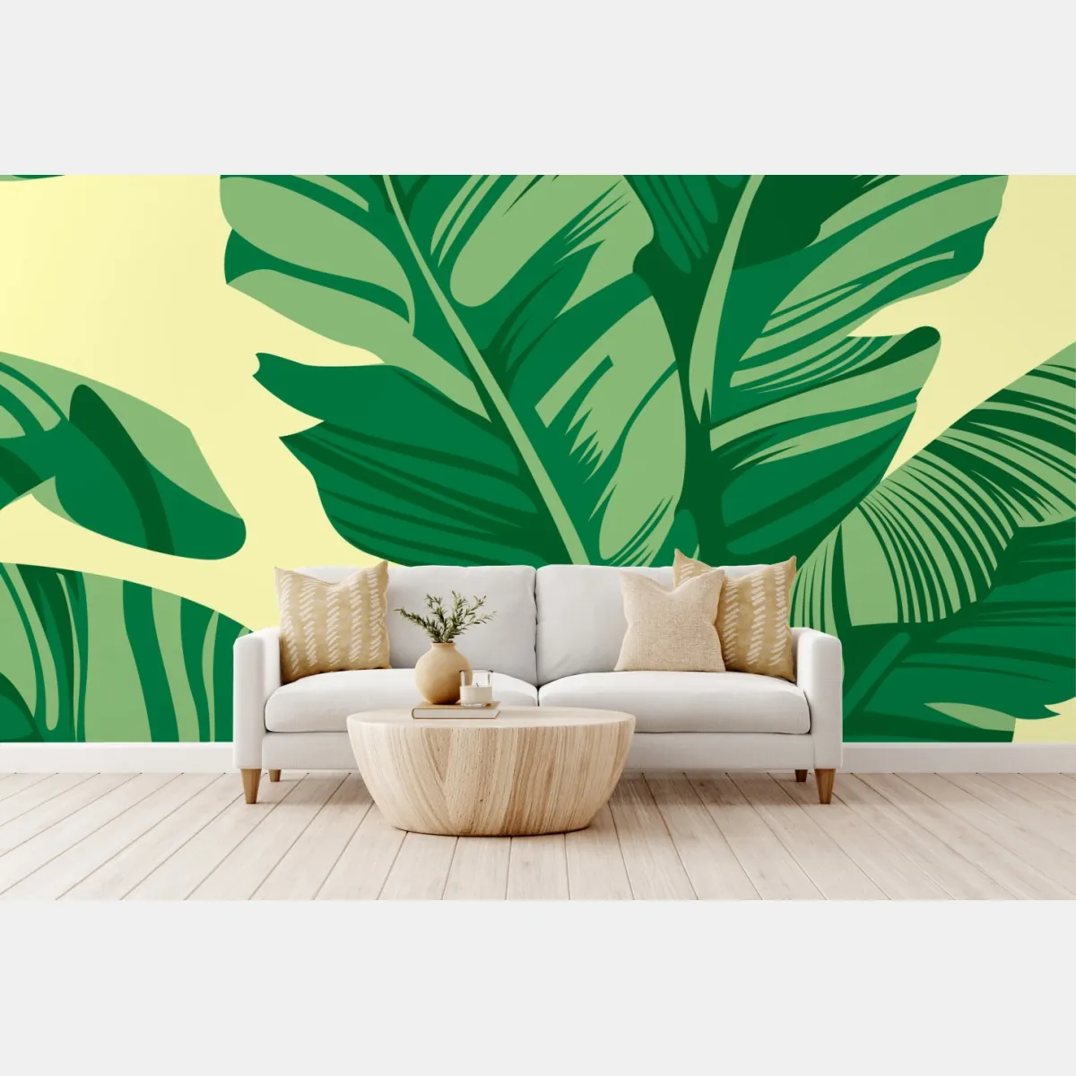 Fototapeta wzór liści bananowca – Wallissimo® Fototapeta wzór liści bananowca – Wallissimo®