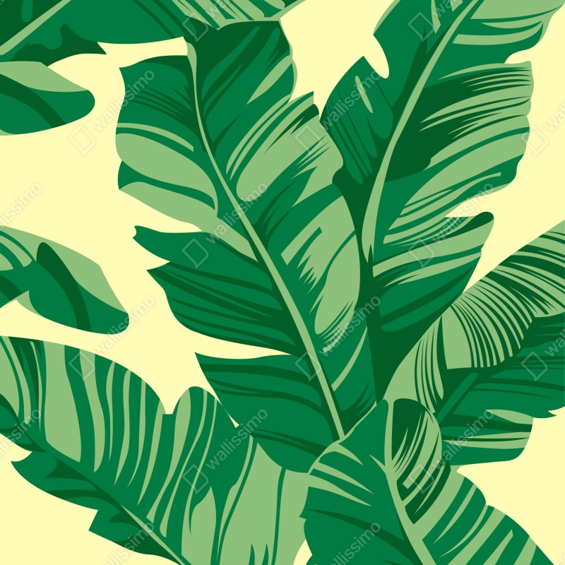 Fototapeta wzór liści bananowca – Wallissimo® Fototapeta wzór liści bananowca – Wallissimo®