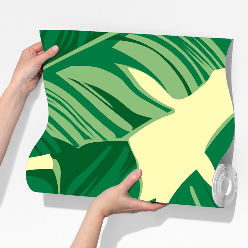 Fototapeta wzór liści bananowca – Wallissimo® Fototapeta wzór liści bananowca – Wallissimo®