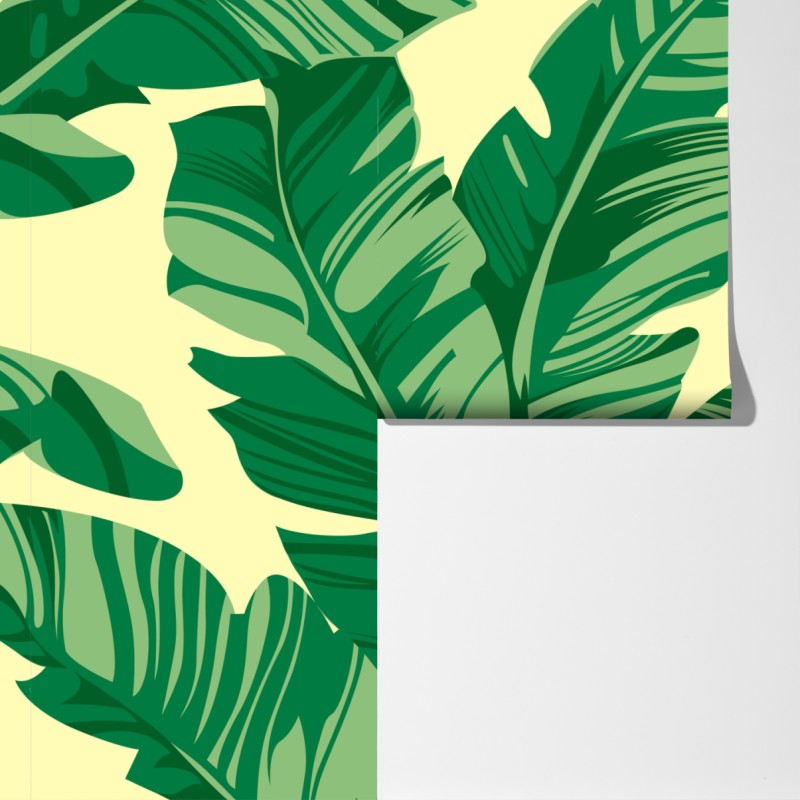 Fototapeta wzór liści bananowca – Wallissimo® Fototapeta wzór liści bananowca – Wallissimo®