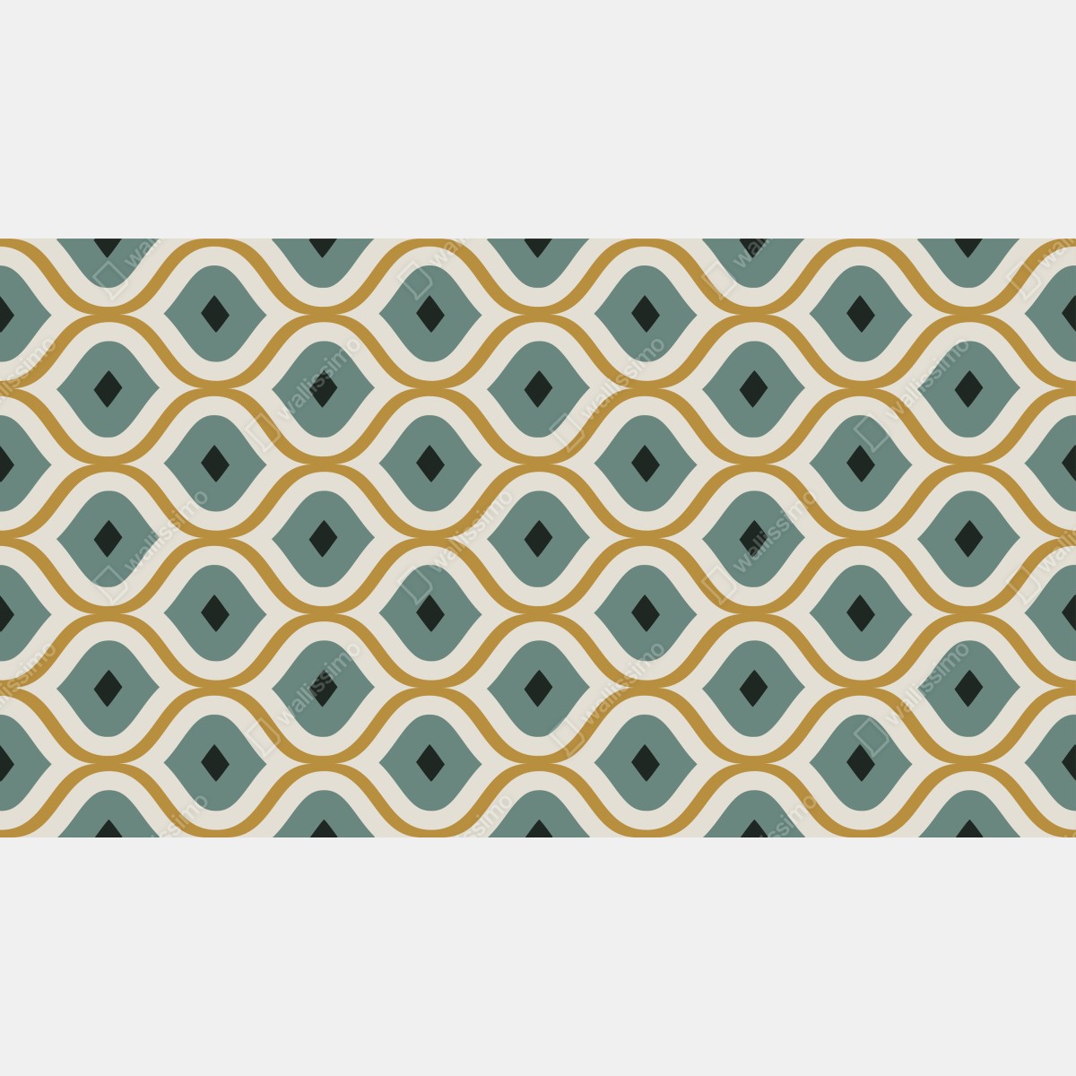 Fototapeta niebiesko-złoty geometryczny ornament – Wallissimo® Fototapeta niebiesko-złoty geometryczny ornament – Wallissimo®