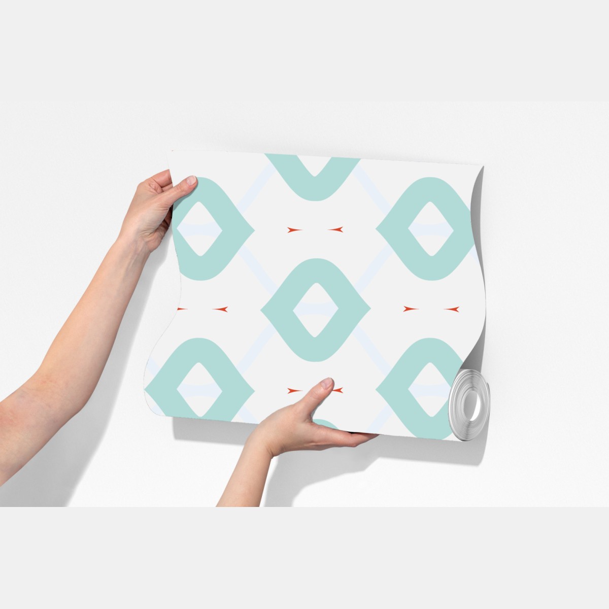 Fototapeta turkusowy geometryczny wzór rombów – Wallissimo® Fototapeta turkusowy geometryczny wzór rombów – Wallissimo®