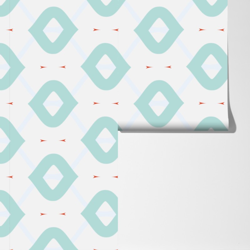 Fototapeta turkusowy geometryczny wzór rombów – Wallissimo® Fototapeta turkusowy geometryczny wzór rombów – Wallissimo®