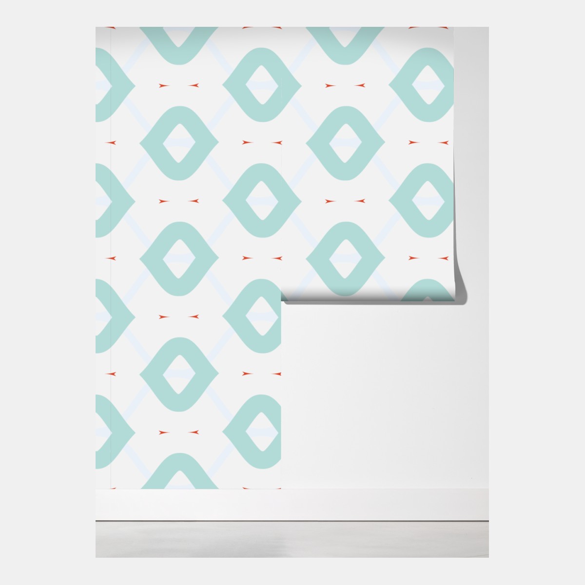 Fototapeta turkusowy geometryczny wzór rombów – Wallissimo® Fototapeta turkusowy geometryczny wzór rombów – Wallissimo®