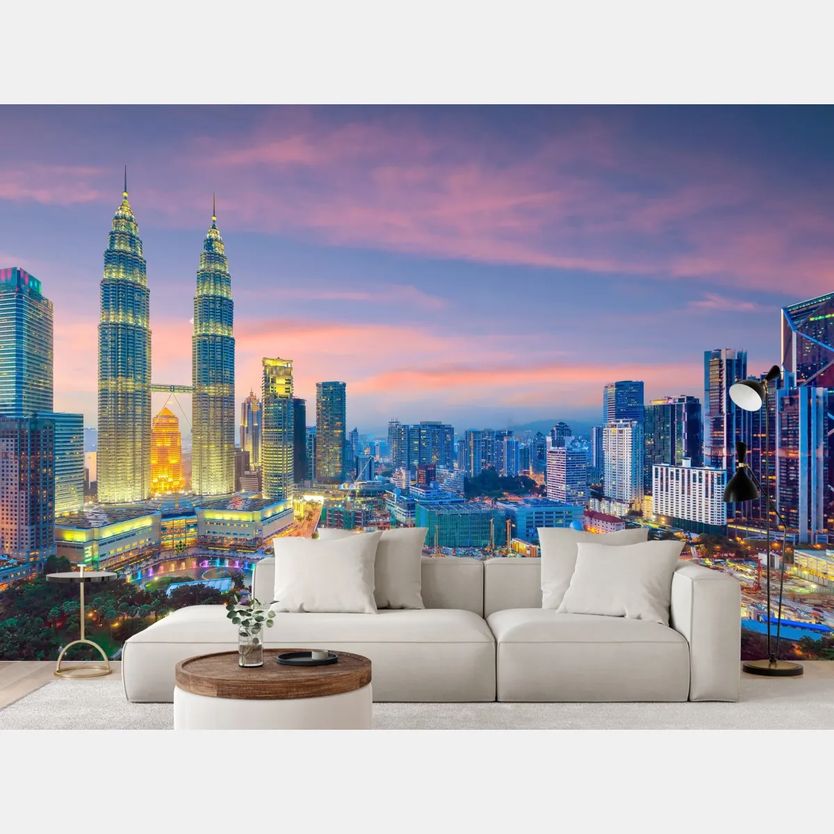Fototapeta Kuala Lumpur panorama miasta o zmierzchu – Wallissimo® Fototapeta Kuala Lumpur panorama miasta o zmierzchu – Wallissimo®