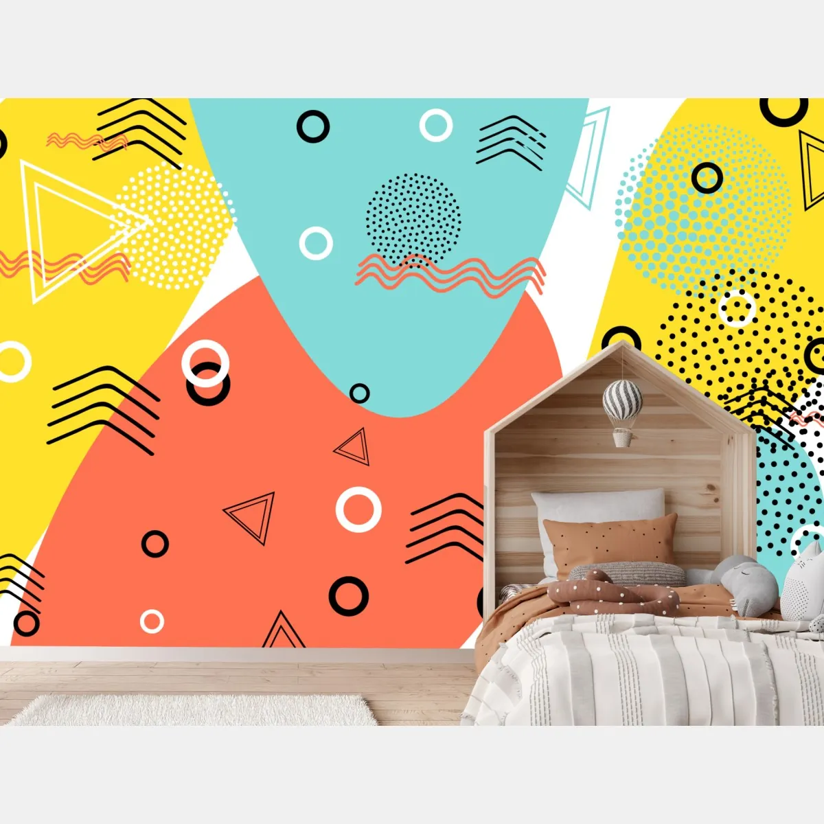 Fototapeta radosny geometryczny wzór – Wallissimo® Fototapeta radosny geometryczny wzór – Wallissimo®