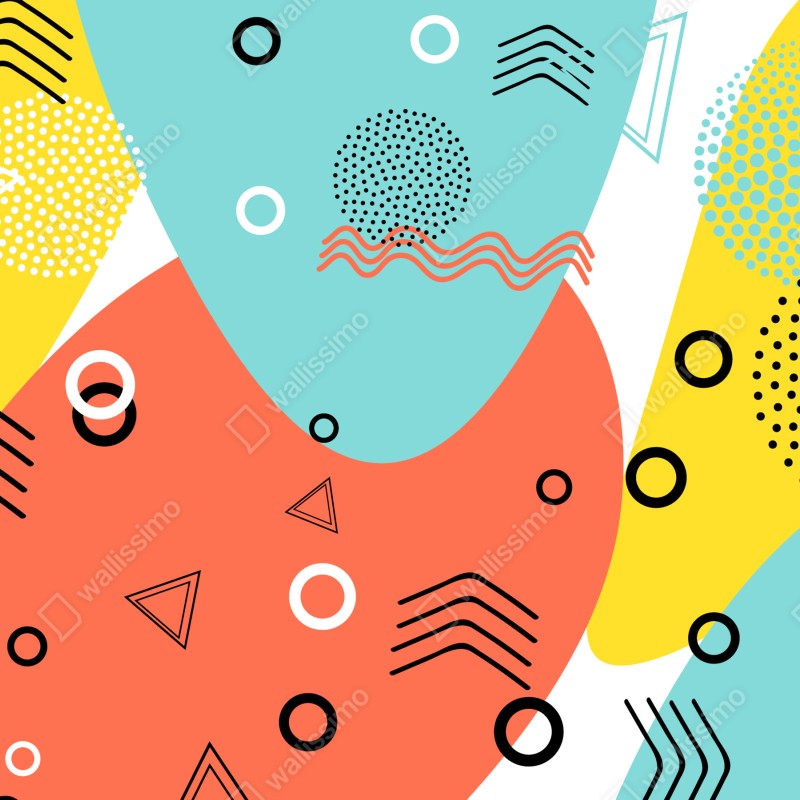 Fototapeta radosny geometryczny wzór – Wallissimo® Fototapeta radosny geometryczny wzór – Wallissimo®