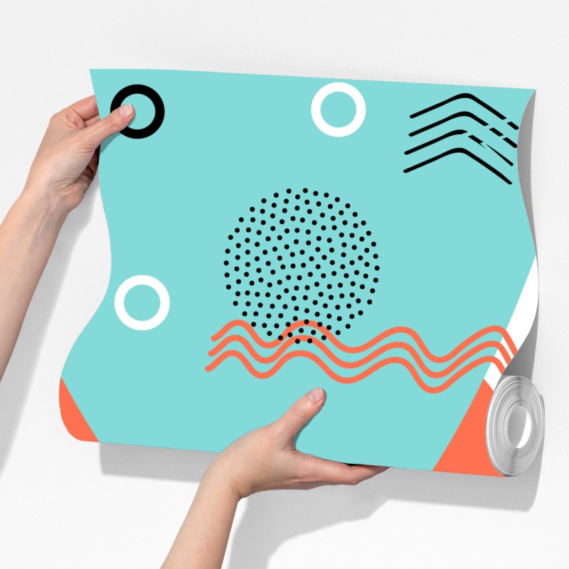 Fototapeta radosny geometryczny wzór – Wallissimo® Fototapeta radosny geometryczny wzór – Wallissimo®