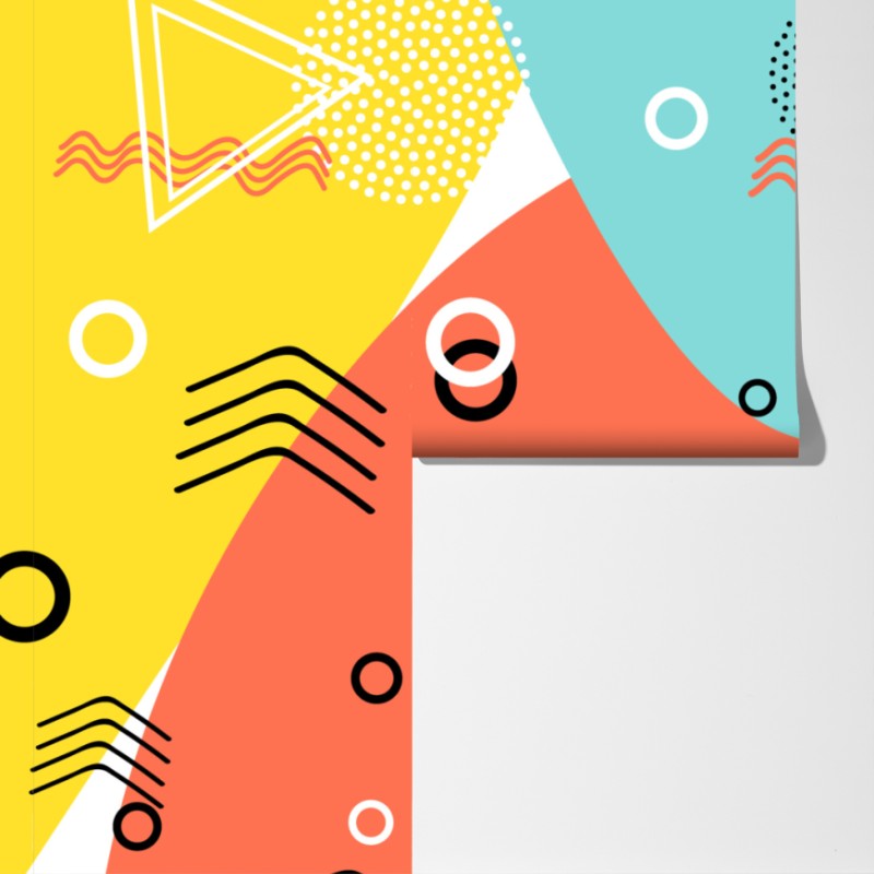 Fototapeta radosny geometryczny wzór – Wallissimo® Fototapeta radosny geometryczny wzór – Wallissimo®