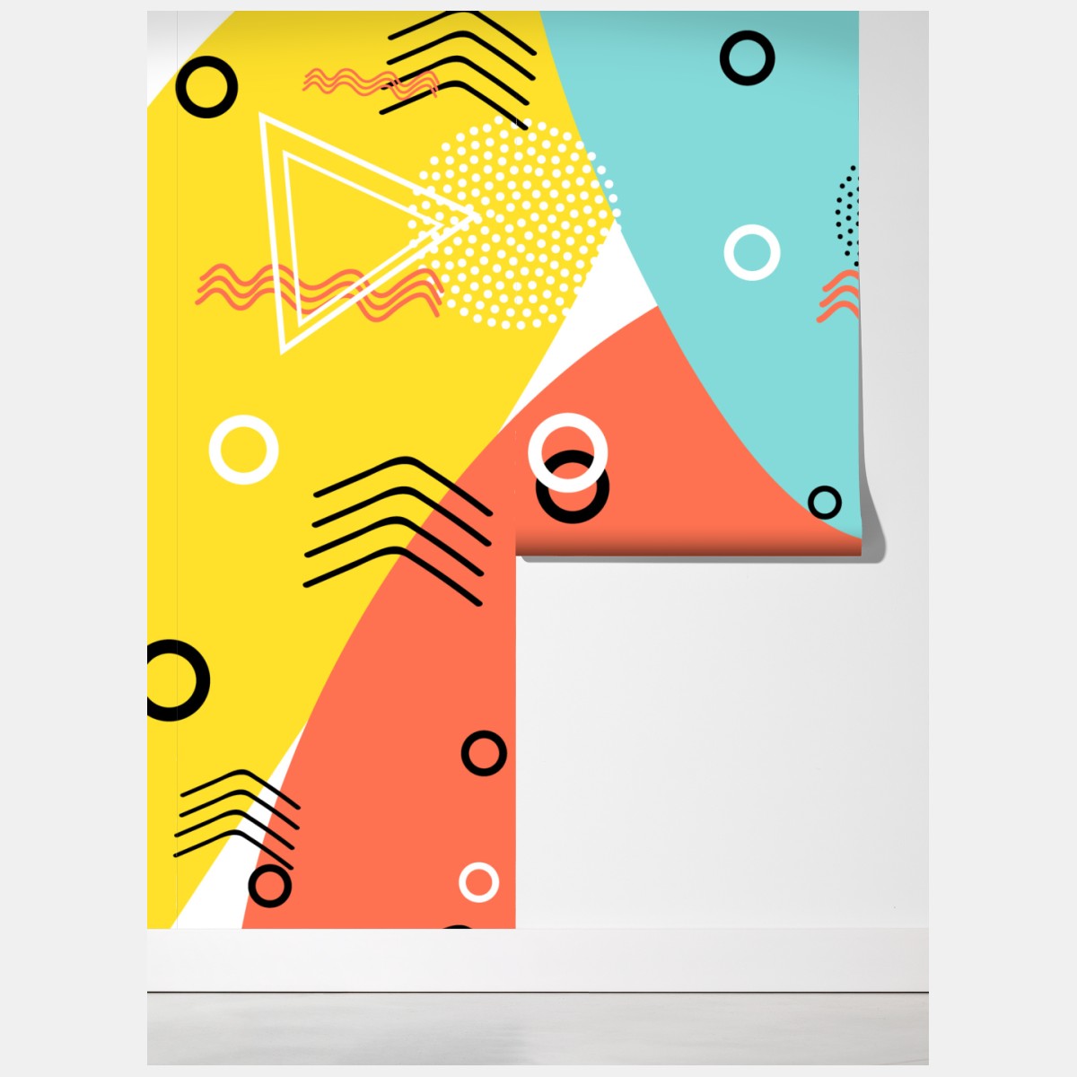 Fototapeta radosny geometryczny wzór – Wallissimo® Fototapeta radosny geometryczny wzór – Wallissimo®