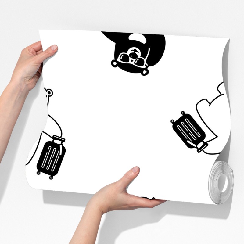 Fototapeta wzór wędrujących misiów – Wallissimo® Fototapeta wzór wędrujących misiów – Wallissimo®