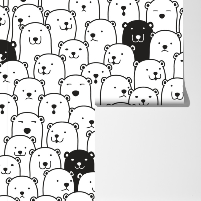 Fototapeta uroczy wzór z misiami – Wallissimo® Fototapeta uroczy wzór z misiami – Wallissimo®