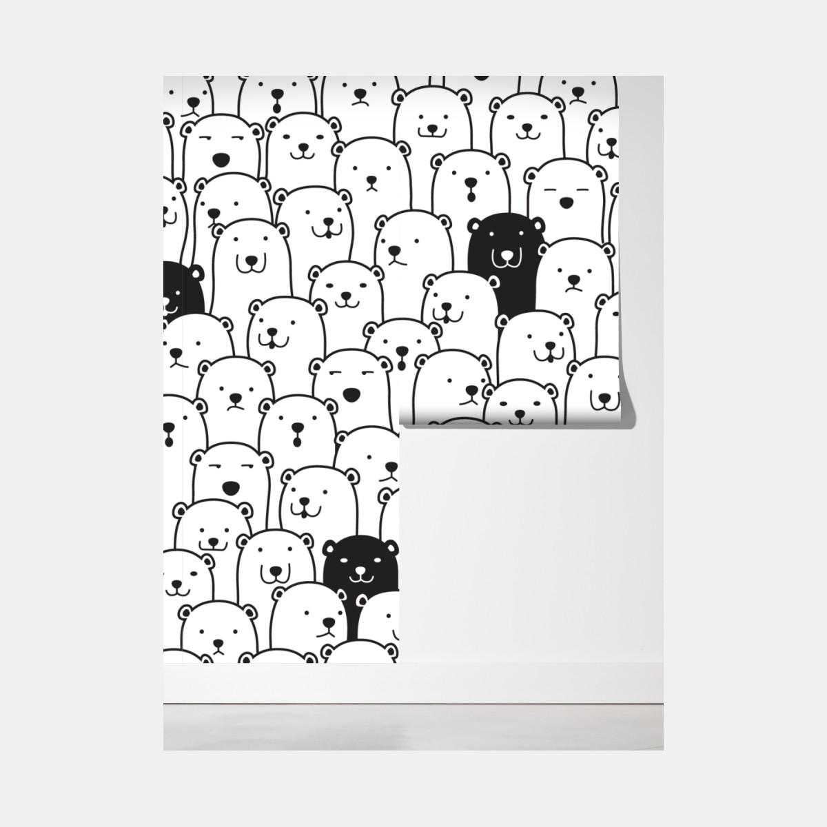 Fototapeta uroczy wzór z misiami – Wallissimo® Fototapeta uroczy wzór z misiami – Wallissimo®