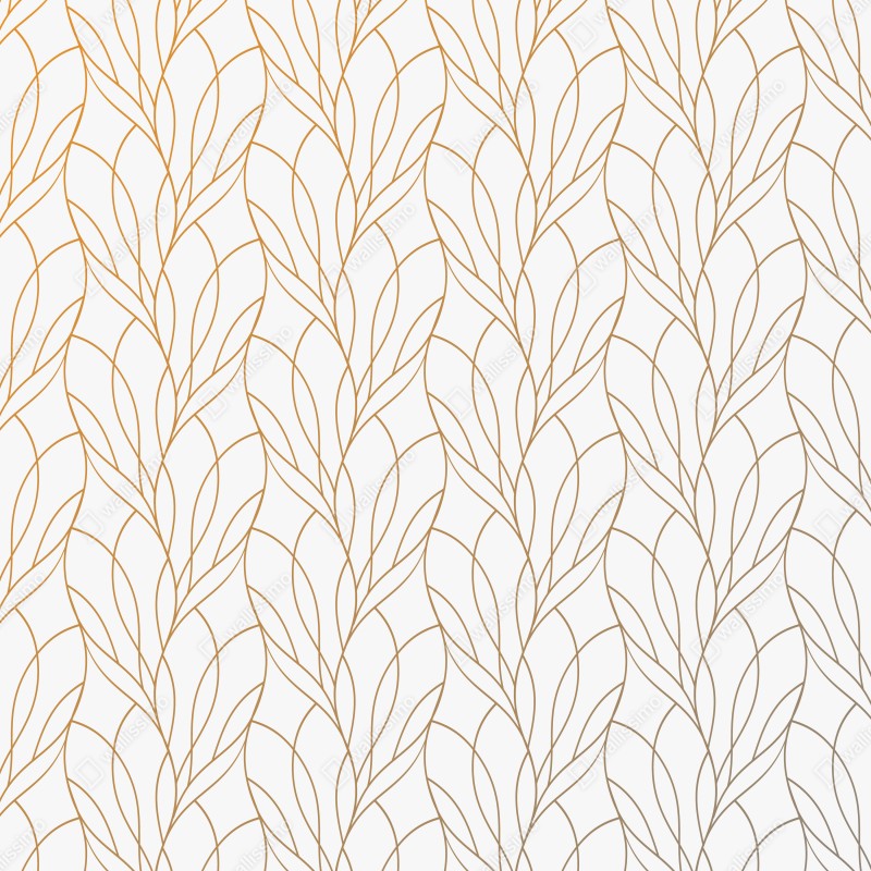 Fototapeta złoty wzór liści na białym tle – Wallissimo® Fototapeta złoty wzór liści na białym tle – Wallissimo®