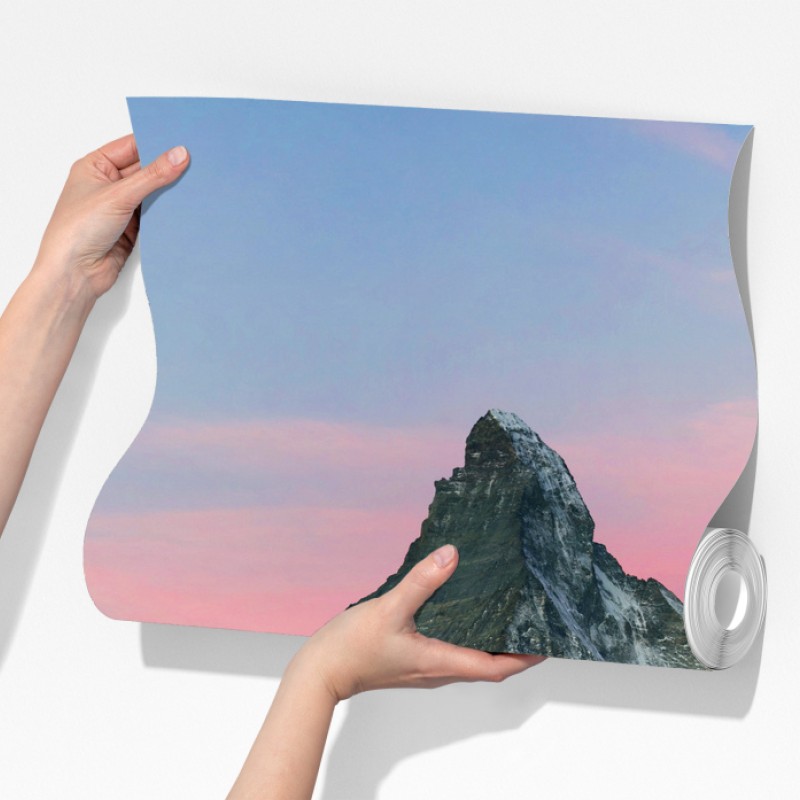 Fototapeta jesienna panorama Matterhornu przy zachodzie słońca – Wallissimo® Fototapeta jesienna panorama Matterhornu przy zachodzie słońca – Wallissimo®