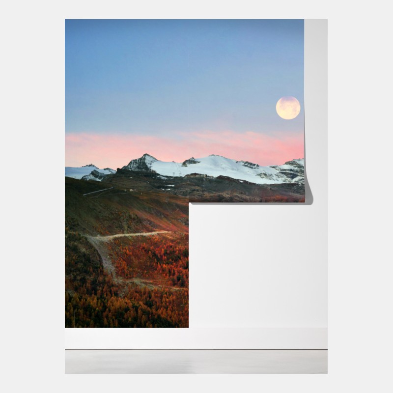 Fototapeta jesienna panorama Matterhornu przy zachodzie słońca – Wallissimo® Fototapeta jesienna panorama Matterhornu przy zachodzie słońca – Wallissimo®