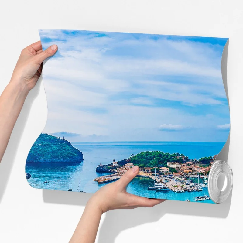 Fototapeta słoneczna panorama Port de Soller – Wallissimo® Fototapeta słoneczna panorama Port de Soller – Wallissimo®