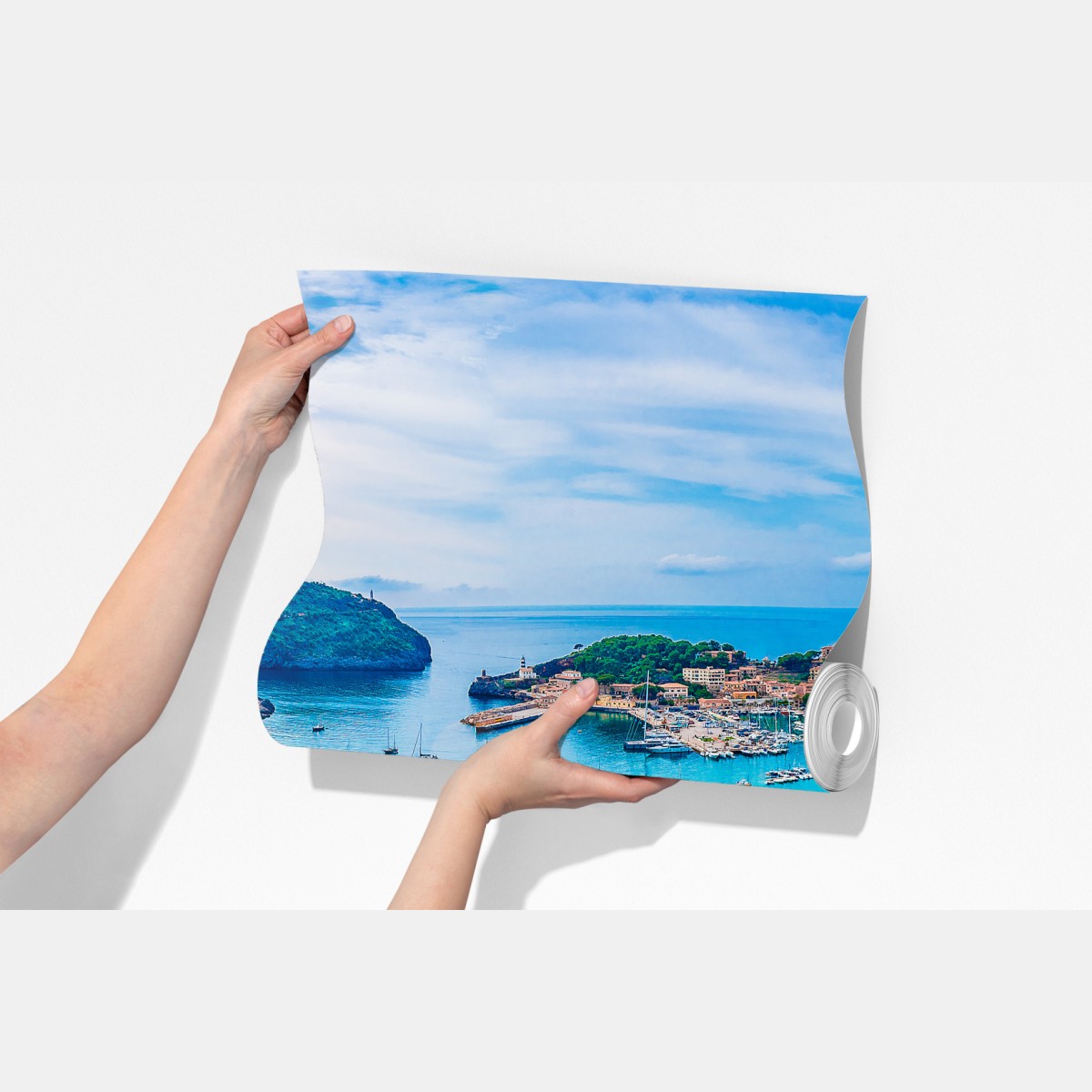 Fototapeta słoneczna panorama Port de Soller – Wallissimo® Fototapeta słoneczna panorama Port de Soller – Wallissimo®