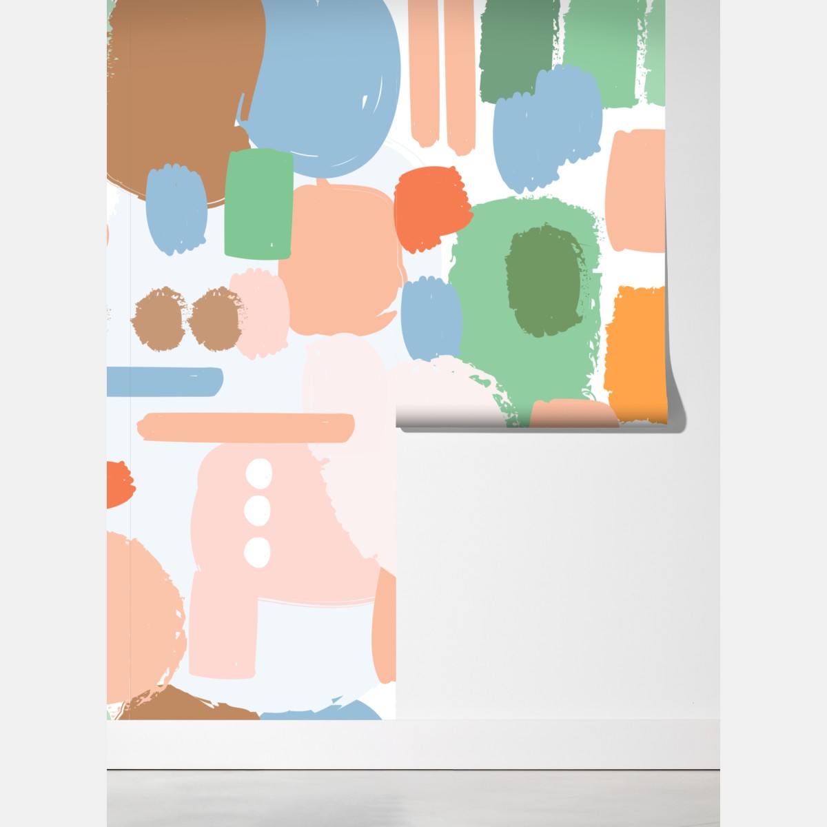 Fototapeta pastelowy wzór pociągnięć pędzla – Wallissimo® Fototapeta pastelowy wzór pociągnięć pędzla – Wallissimo®