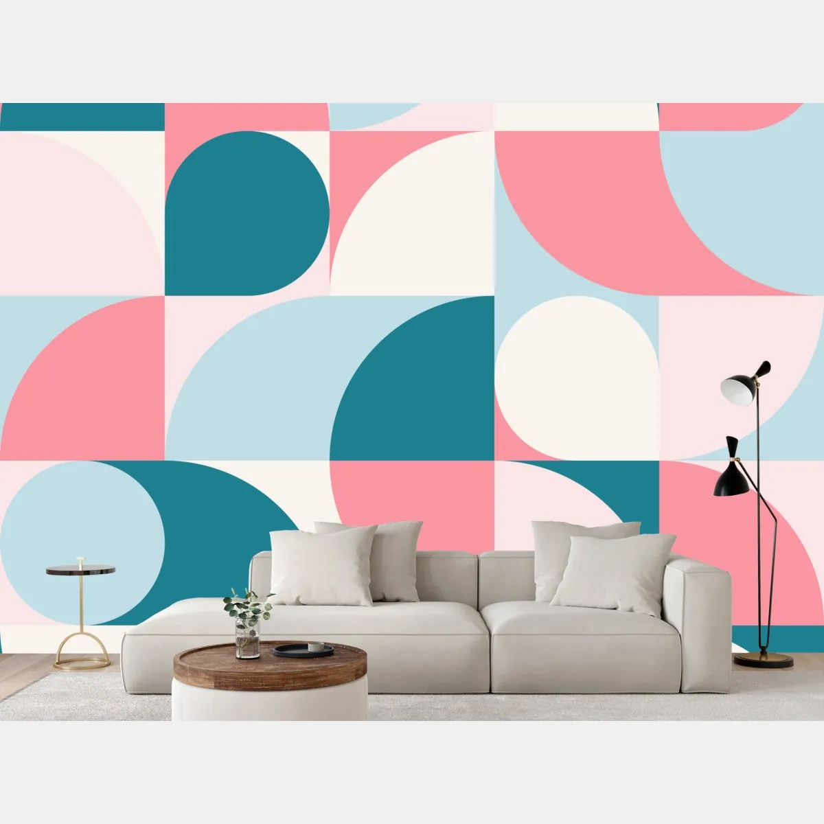 Fototapeta pastelowa geometryczna mozaika – Wallissimo® Fototapeta pastelowa geometryczna mozaika – Wallissimo®