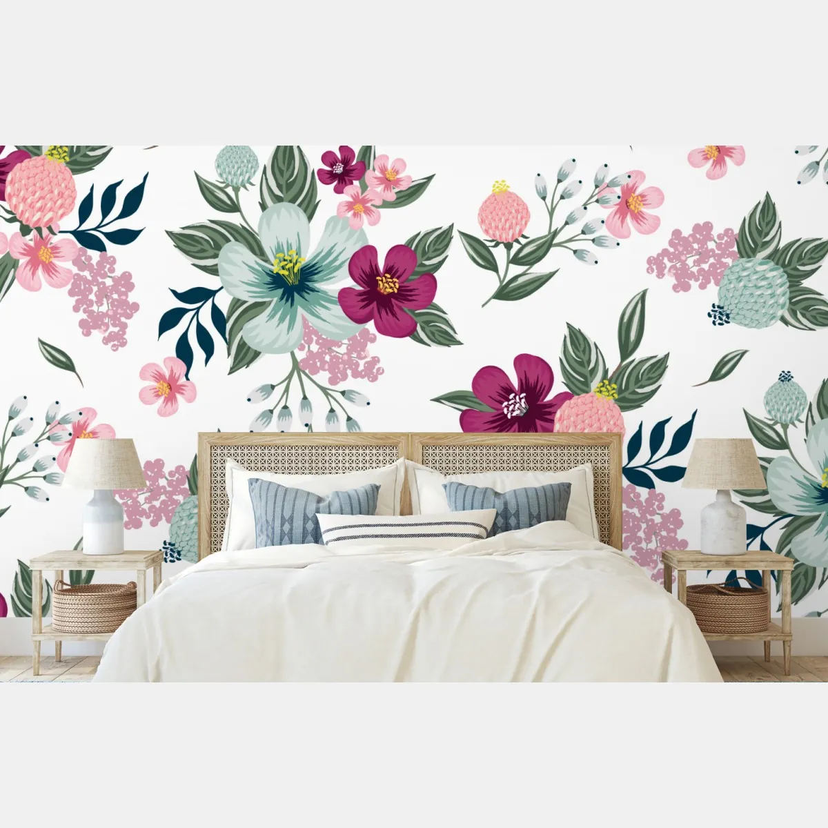 Fototapeta pastelowy wzór kwiatowy – Wallissimo® Fototapeta pastelowy wzór kwiatowy – Wallissimo®