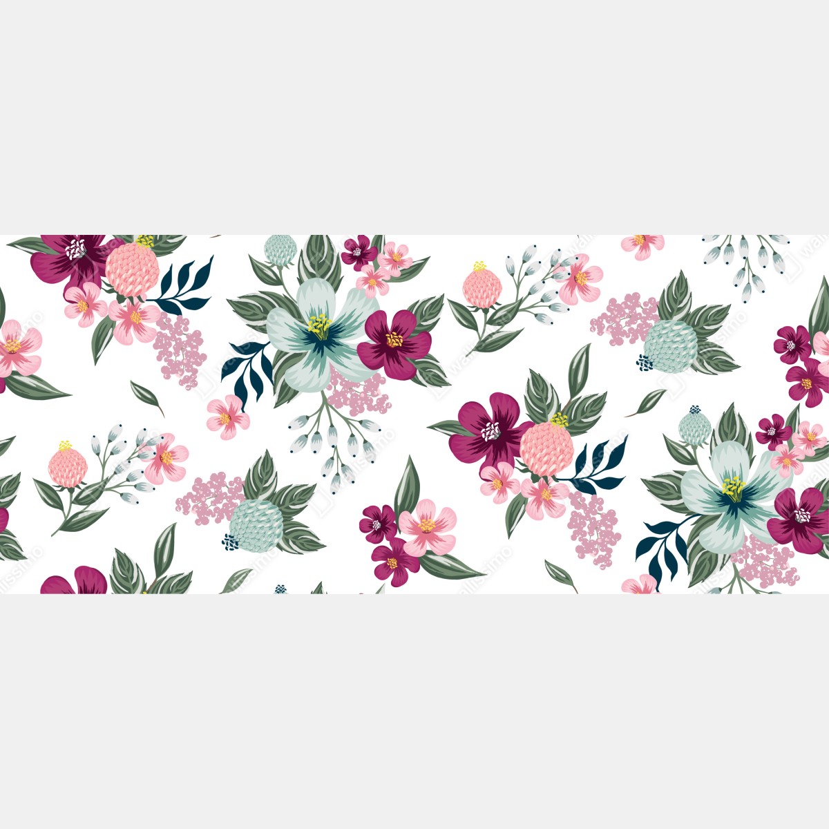 Fototapeta pastelowy wzór kwiatowy – Wallissimo® Fototapeta pastelowy wzór kwiatowy – Wallissimo®