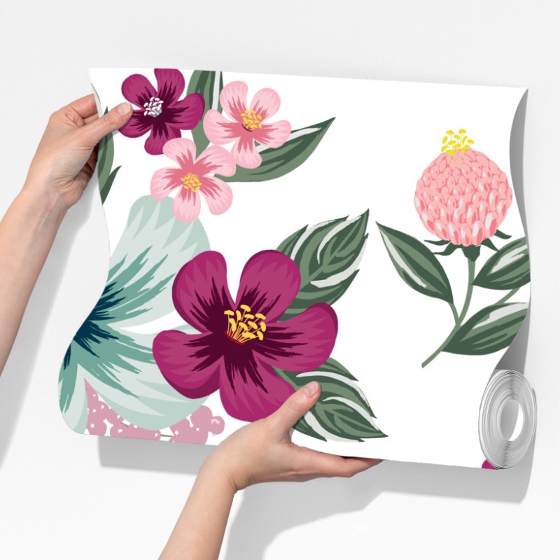 Fototapeta pastelowy wzór kwiatowy – Wallissimo® Fototapeta pastelowy wzór kwiatowy – Wallissimo®