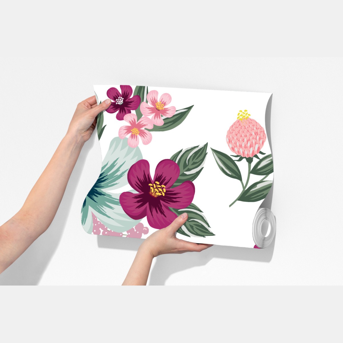 Fototapeta pastelowy wzór kwiatowy – Wallissimo® Fototapeta pastelowy wzór kwiatowy – Wallissimo®